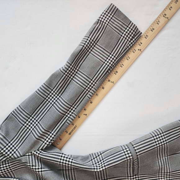 Emporio Armani Size 42 Womens Grey Black White Glen Checkered Blazer - Picture 11 of 11